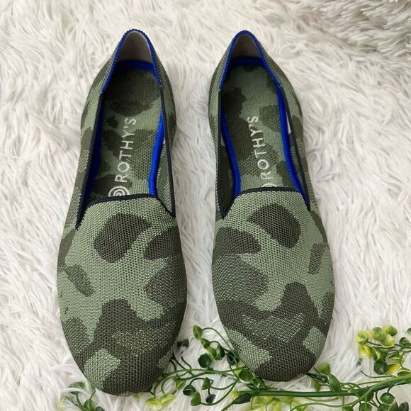 Rothy’s The Loafer in Camouflage Green Comfy Slip On Sustainable sz 9.5‎ - Picture 2 of 8